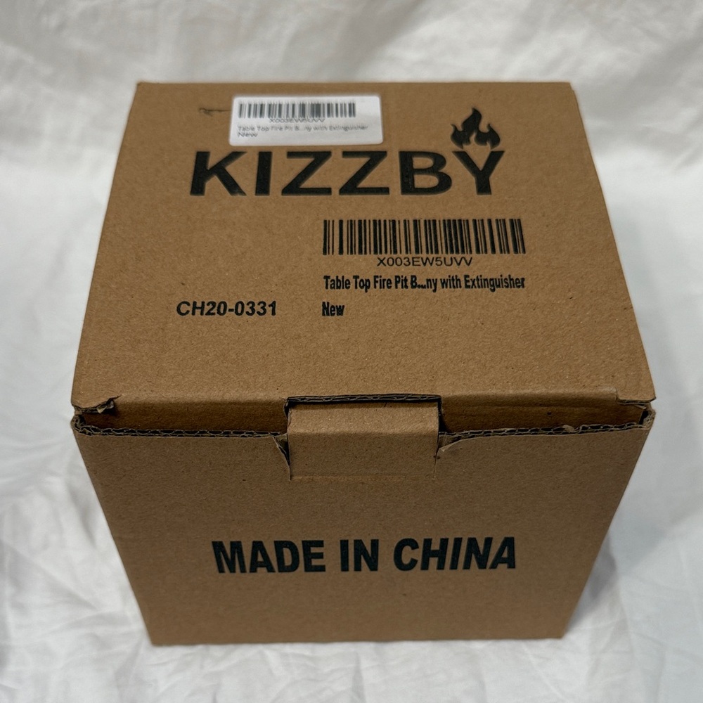 NWT Kizzby Portable Table Top Fire Pit Bowl with Flat Fire Extinguisher. - Picture 12 of 16